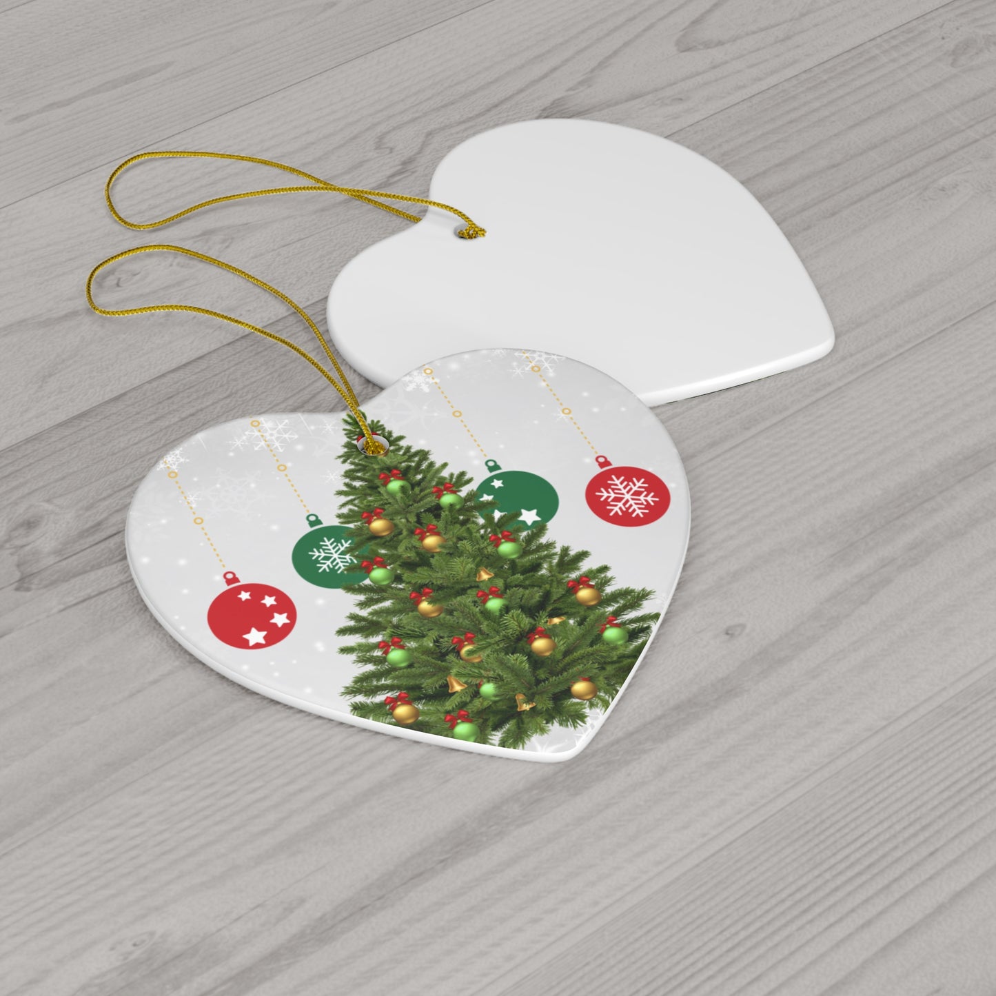 Christmas Tree Magic - Ceramic Ornament, 4 Shapes