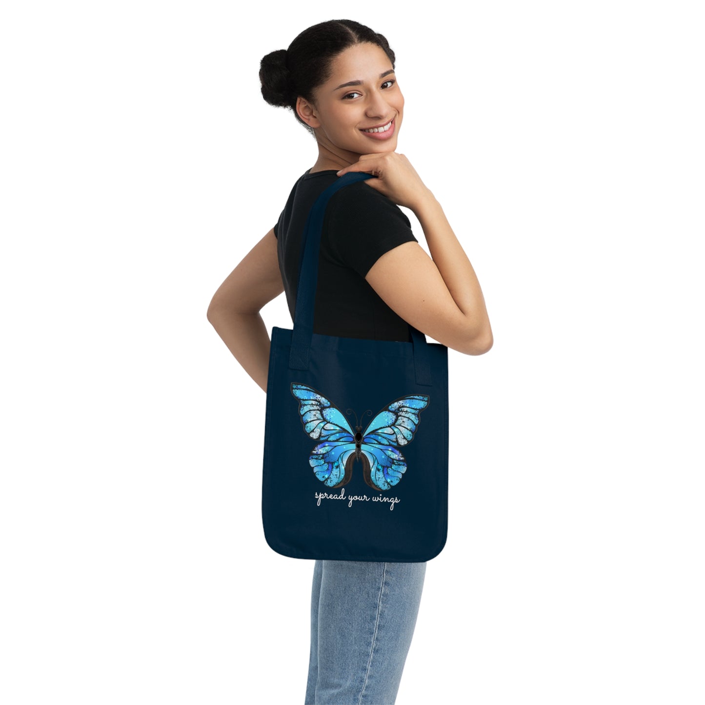 Organic Canvas Tote Bag | Butterfly  Lovers