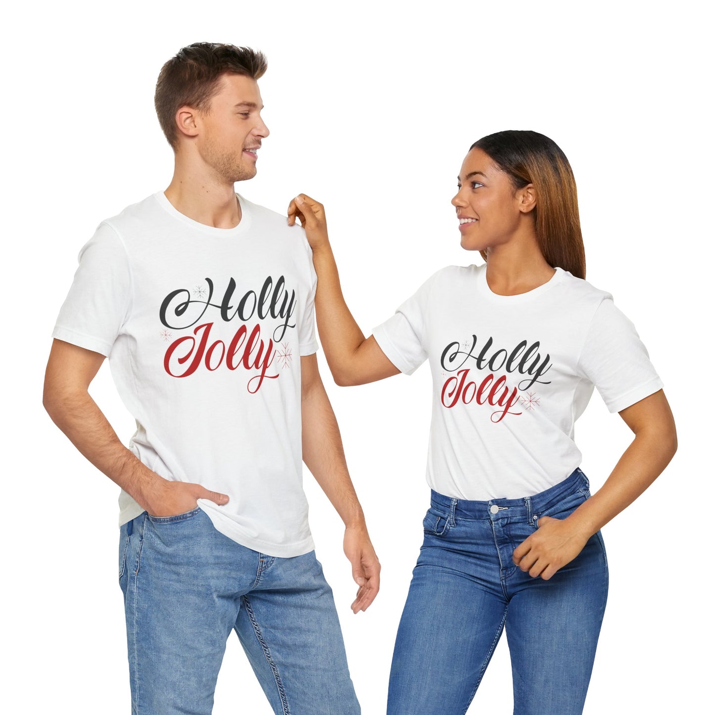 Christmas: Hollly Jolly - Unisex Jersey Short Sleeve Tee