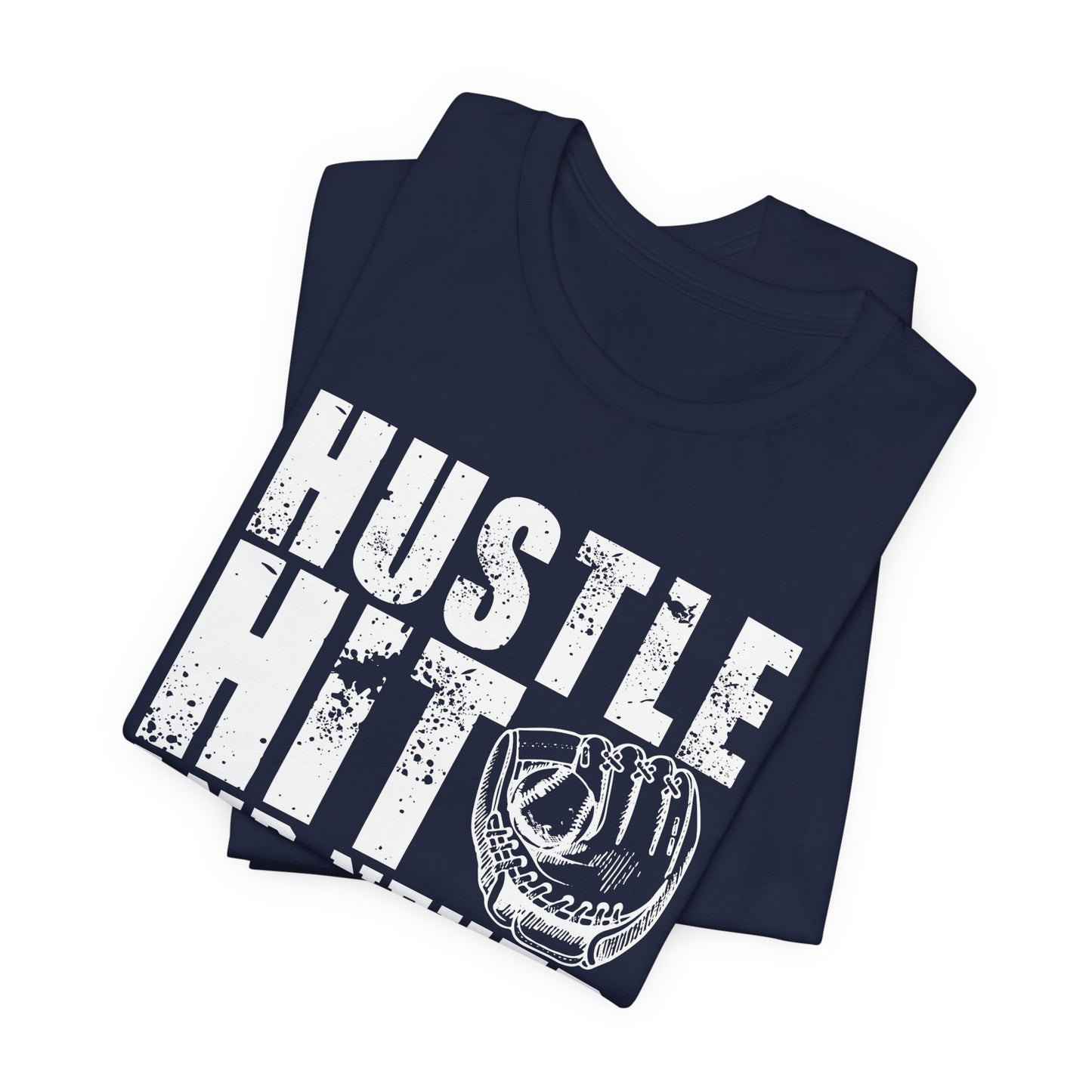 Baseball: Hustle Hit And Never Quit - Unisex Jersey Short Sleeve Tee - 13859