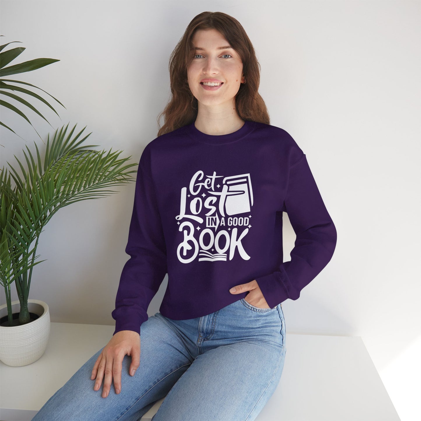 Get Lost in A Good Book - Unisex Heavy Blend™ Crewneck Sweatshirt - 10691