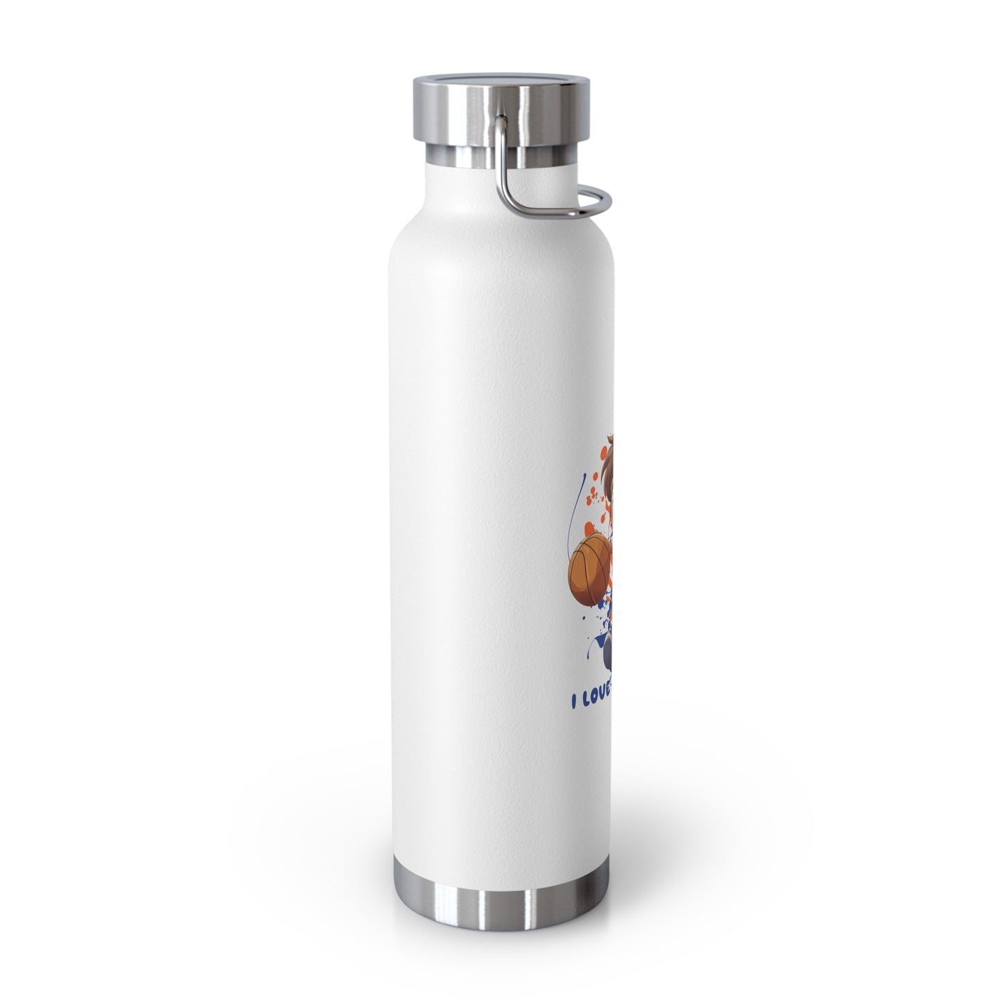 I Love Basketball - Copper Vacuum Insulated Bottle, 22oz