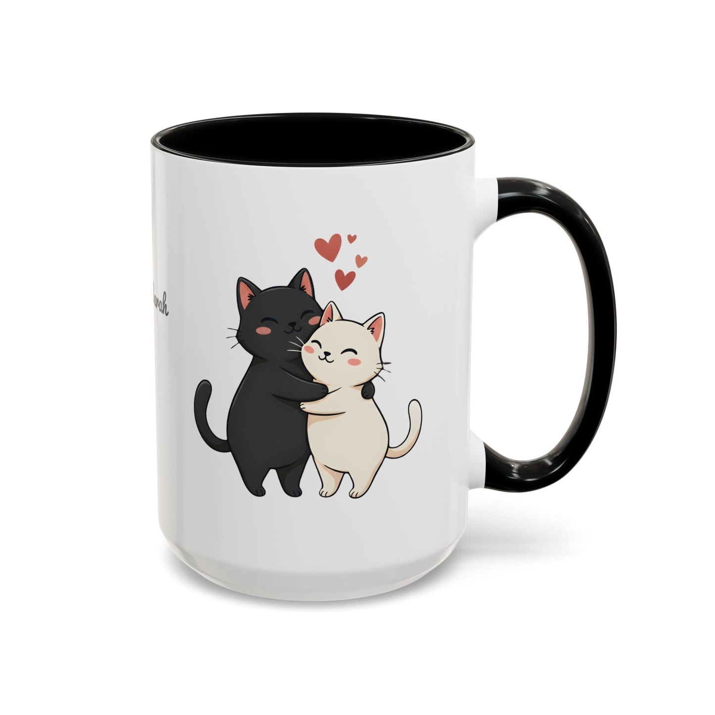 Cute Cats Personalized Mug — Custom Names & Established Date | Couple Valentine Gift (11oz / 15oz) - 14752