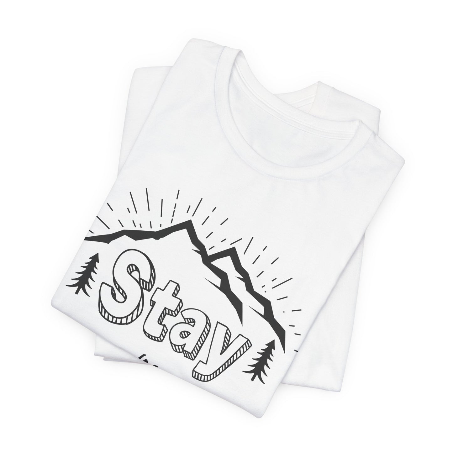 Camping: Stay Wild - Unisex Jersey Short Sleeve Tee - 12589