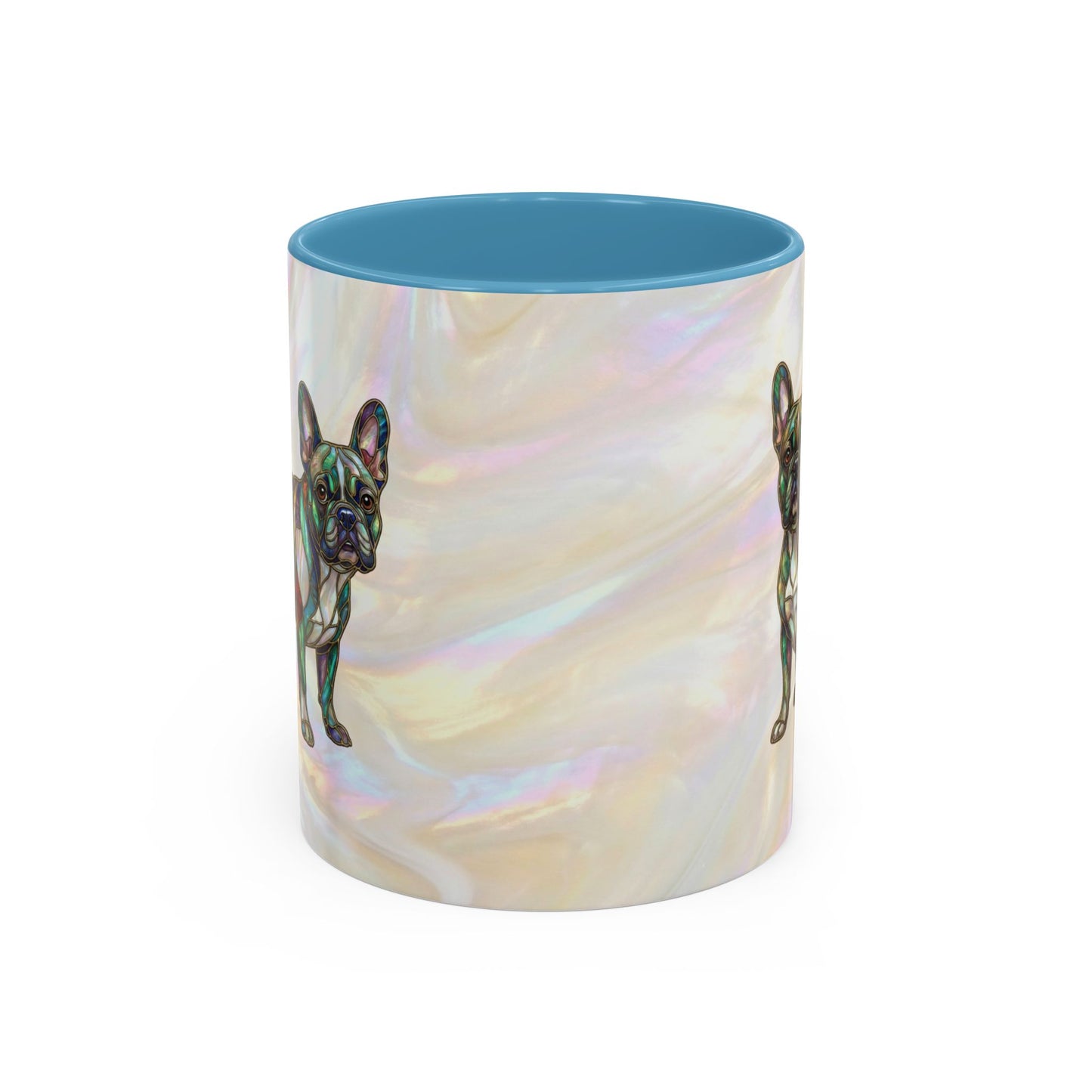 French Bulldog Accent Coffee Mug -Stained Glass Style (11/15oz) - 14632