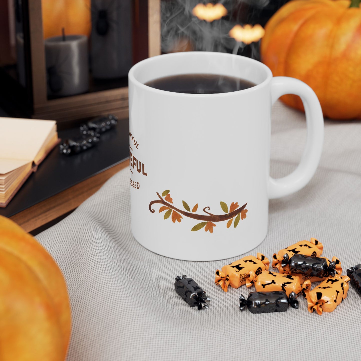 Thanksgiving, Be Thankful, Be Grateful, Be Blessed - Ceramic Mug, (11oz, 15oz) - 11069