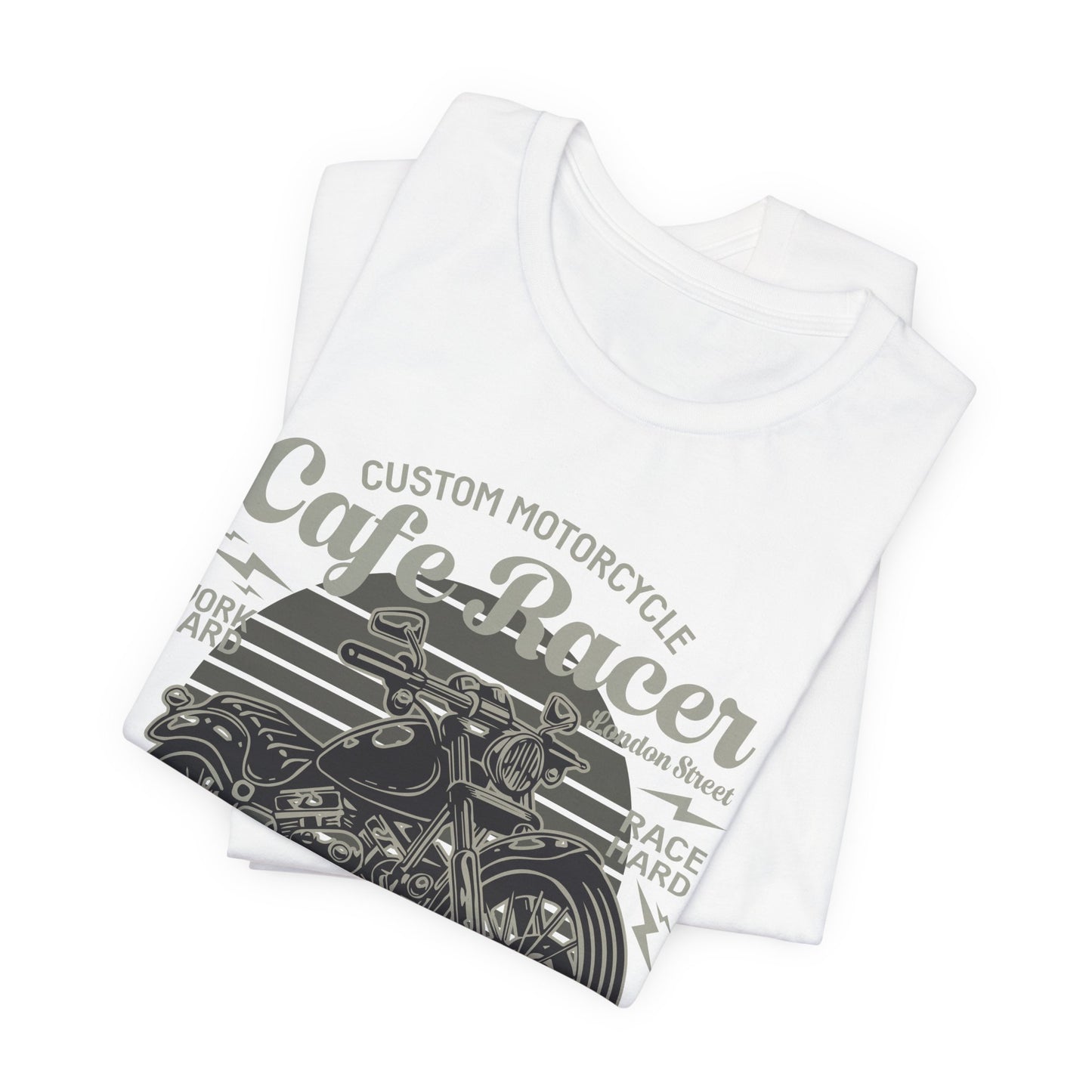 Custom Motorcycle, Cafe Racer - Unisex Jersey Short Sleeve Tee