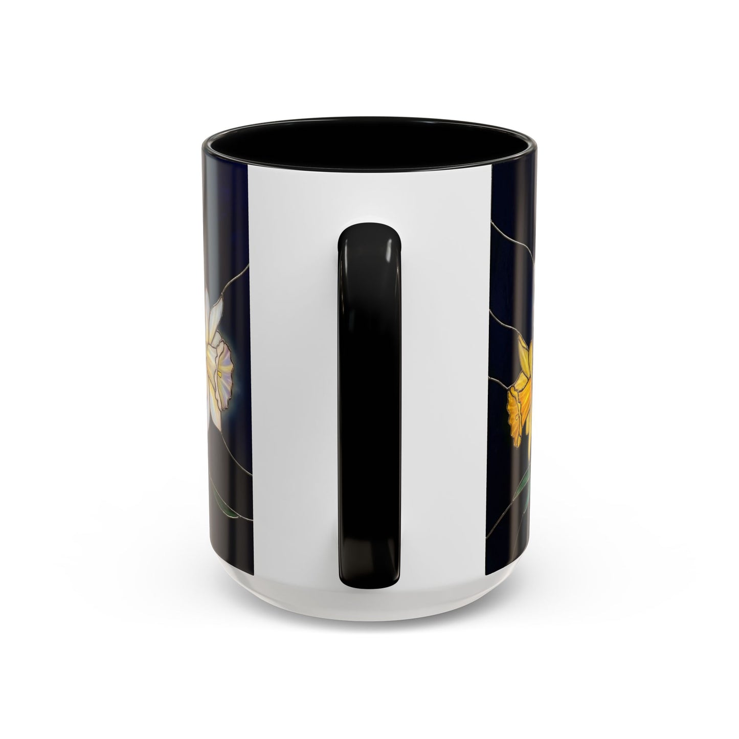 Daffodil Garden Accent Coffee Mug — Stained Glass Design (11/15oz) - 14542