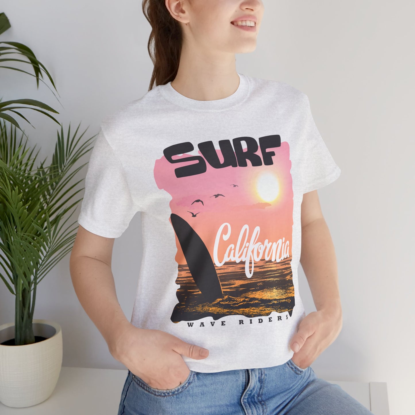 Surf California, Wave Riders - Unisex Jersey Short Sleeve Tee - 13184
