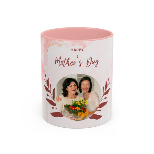 Happy Mother's Day, Photo Customizable - Accent Coffee Mug (11, 15oz) - 11702