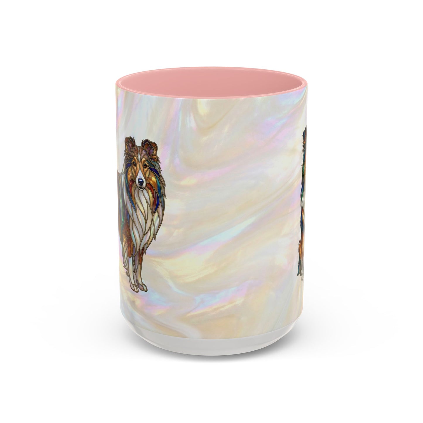Sheltie Accent Coffee Mug – Stained Glass Design 11/15oz - 14645