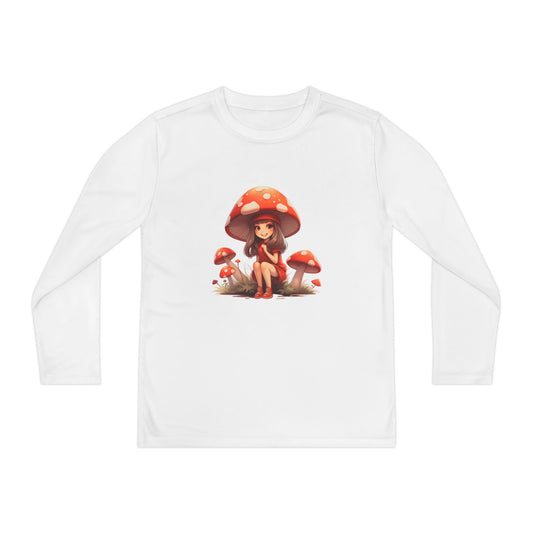 Mushroom Magic, All Day Long - Youth Long Sleeve Competitor Tee - 10872