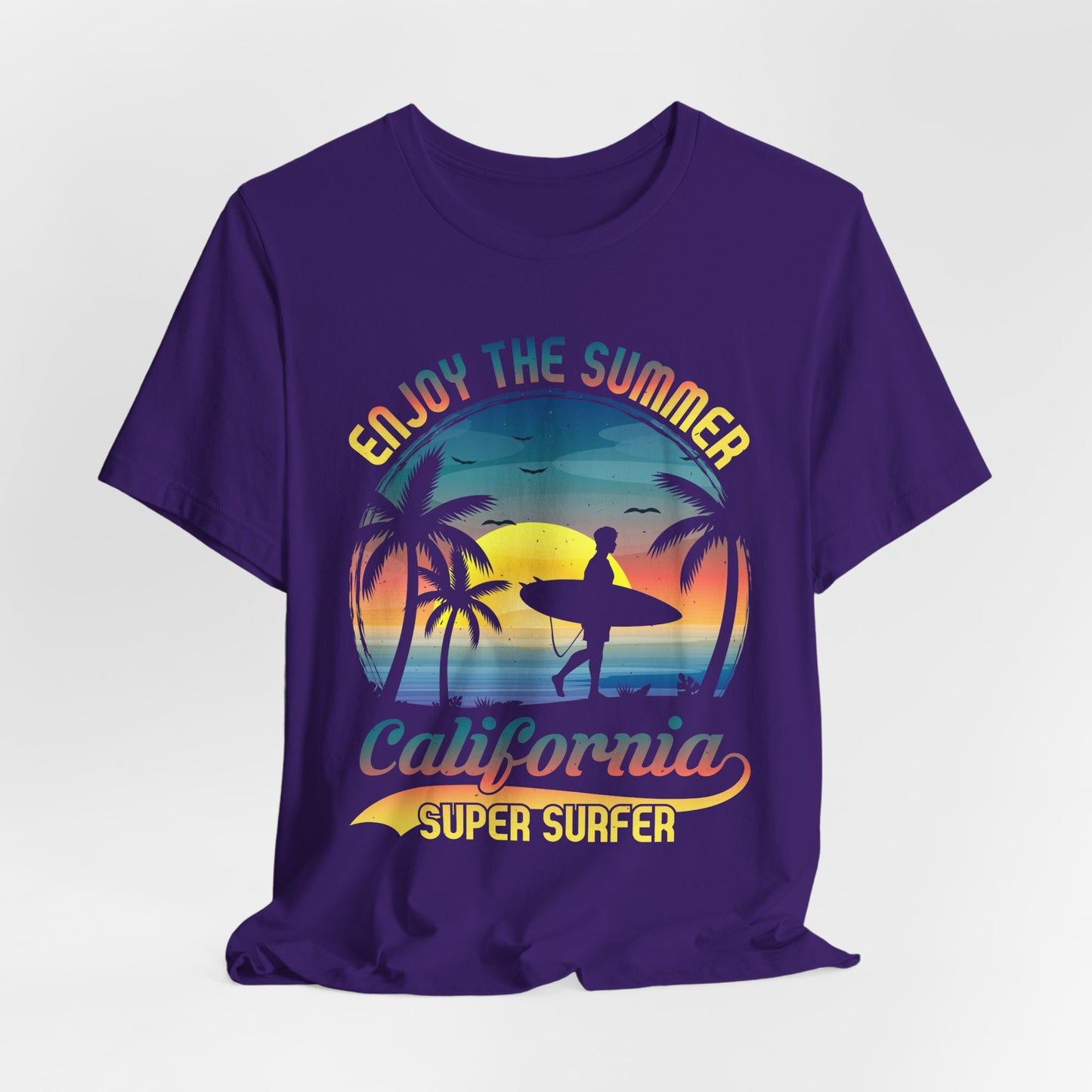 Enjoy The Summer California, Super Surfer - Unisex Jersey Short Sleeve Tee - 13244