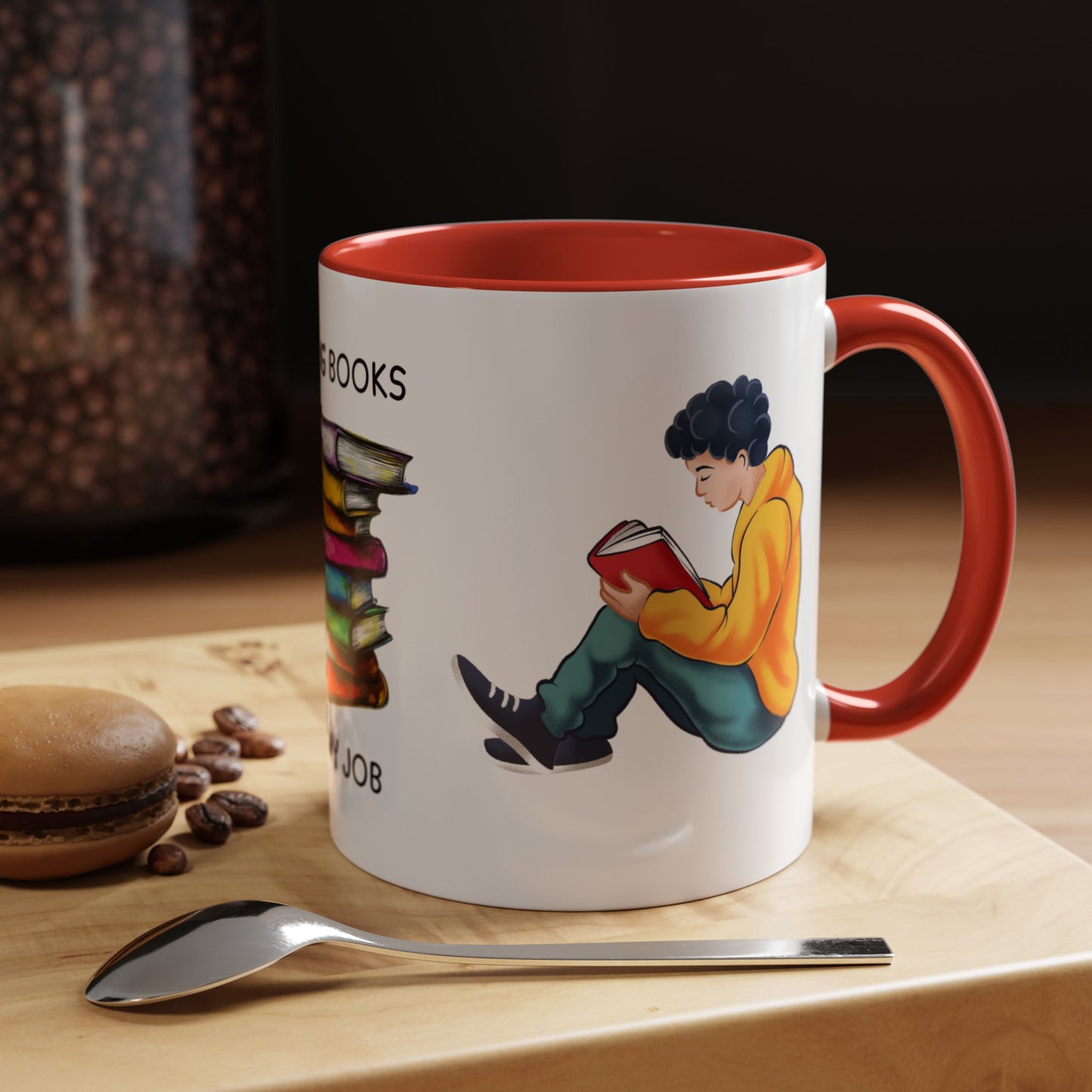 Reading Books, It's My Job - Accent Coffee Mug (11, 15oz) - 10690