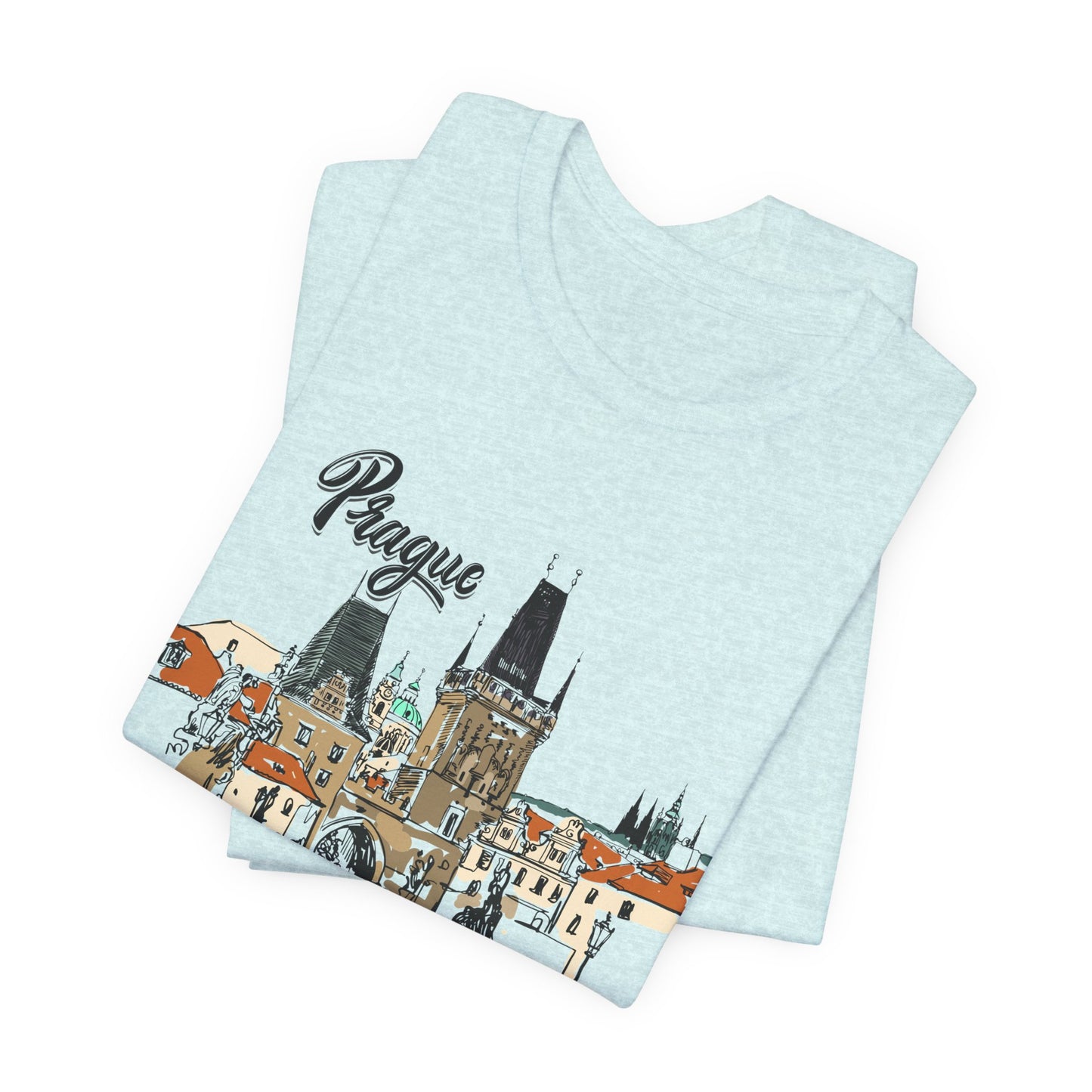 Prague Graphic Unisex Tee - Perfect Travel Souvenir - 12135