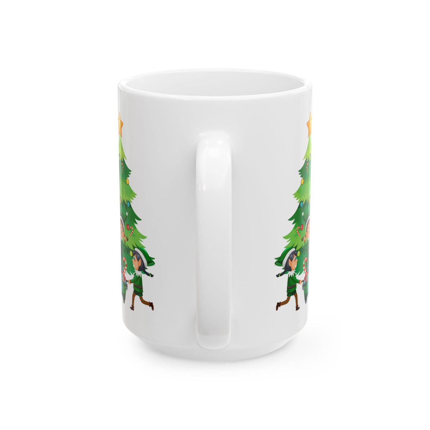 Little Elves with Christmas Gifts - Ceramic Mug, (11oz, 15oz) - 10293