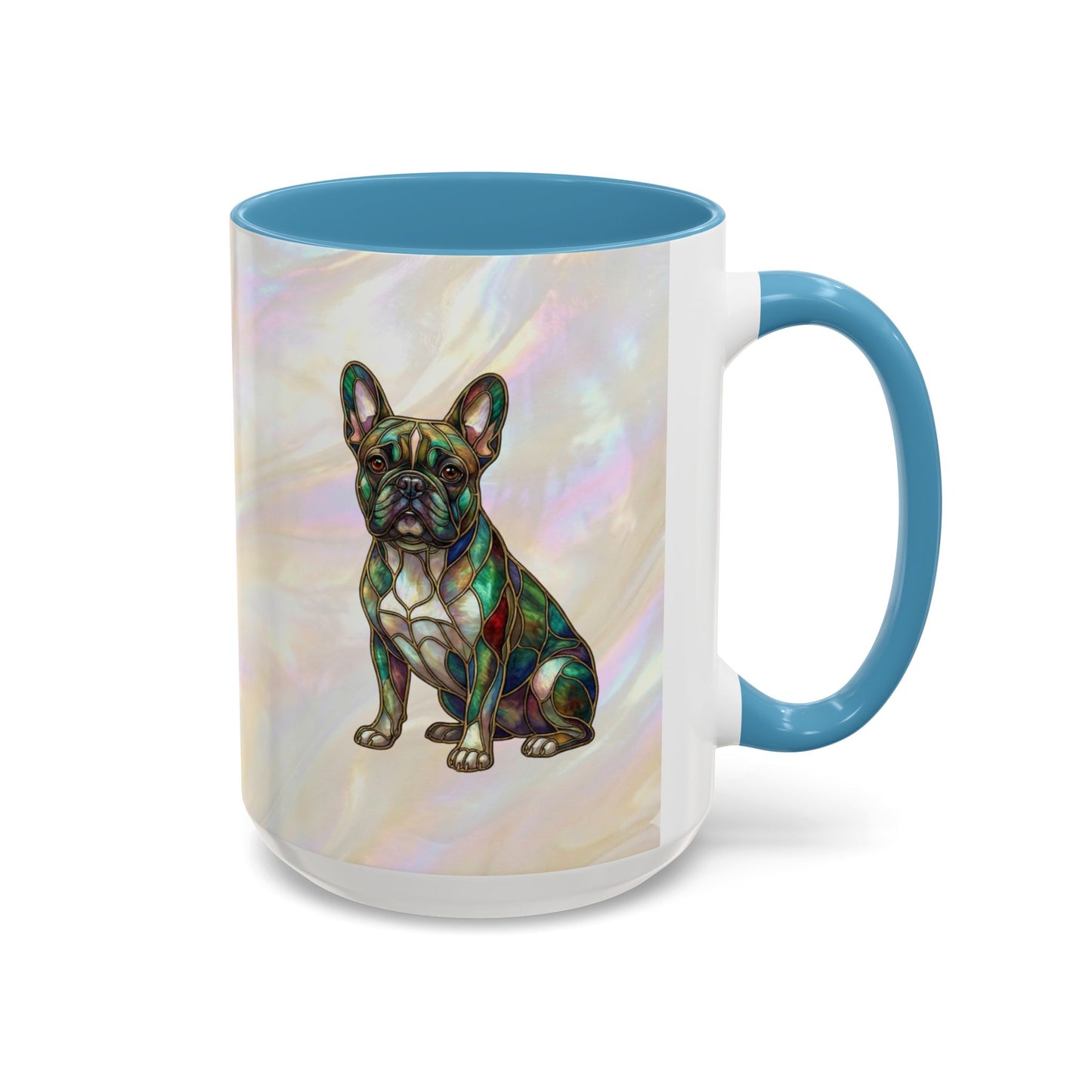 French Bulldog Accent Coffee Mug -Stained Glass Style (11/15oz) - 14632