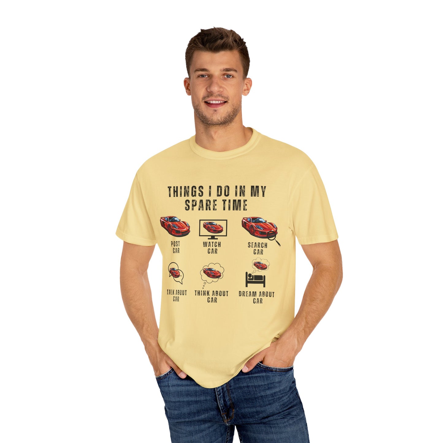 Car Lovers, Things I Do in My Spare Time - Unisex Garment-Dyed T-shirt - 10192