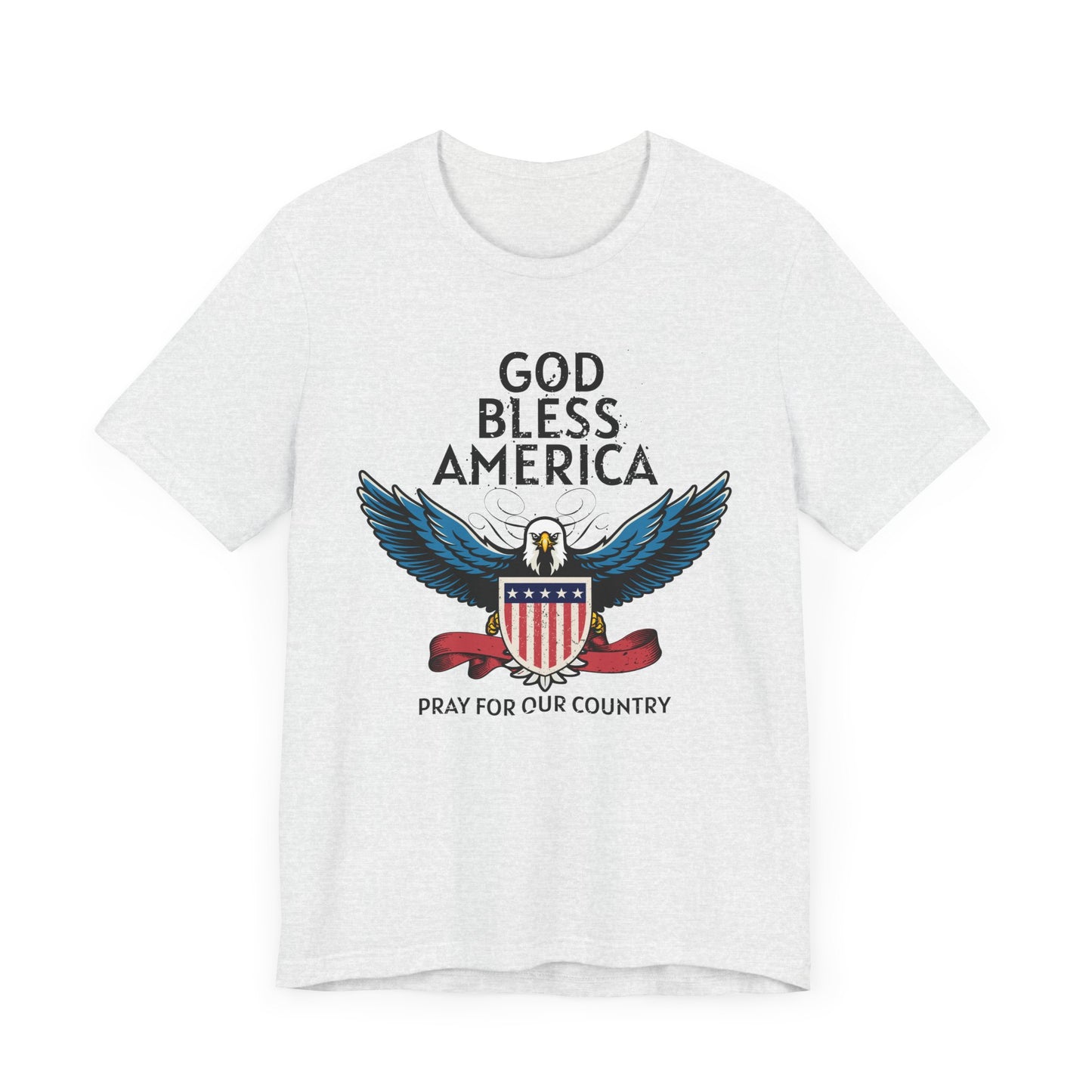 God Bless America Unisex Tee | Patriotic Shirt, American Eagle Design, Casual Wear, Independence Day, Gifts for Veterans - 13786