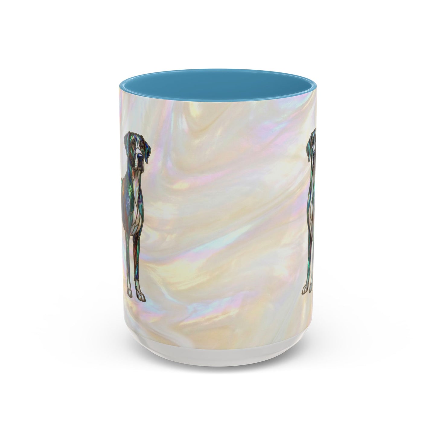 Personalized Great Dane Dog Mug — Stained Glass Design (11/15 oz) - 14550