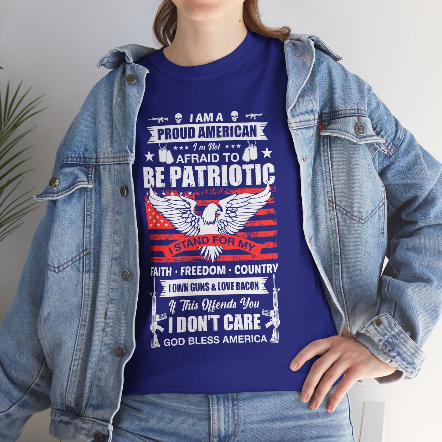 Unisex Patriotic Tee - Proud American T-Shirt, 4th of July Gift, Freedom Shirt, Memorial Day Apparel, Casual Wear - 13789