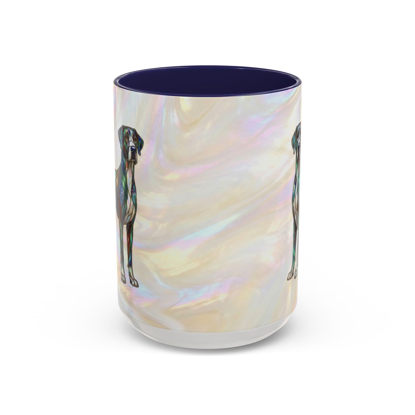 Personalized Great Dane Dog Mug — Stained Glass Design (11/15 oz) - 14550