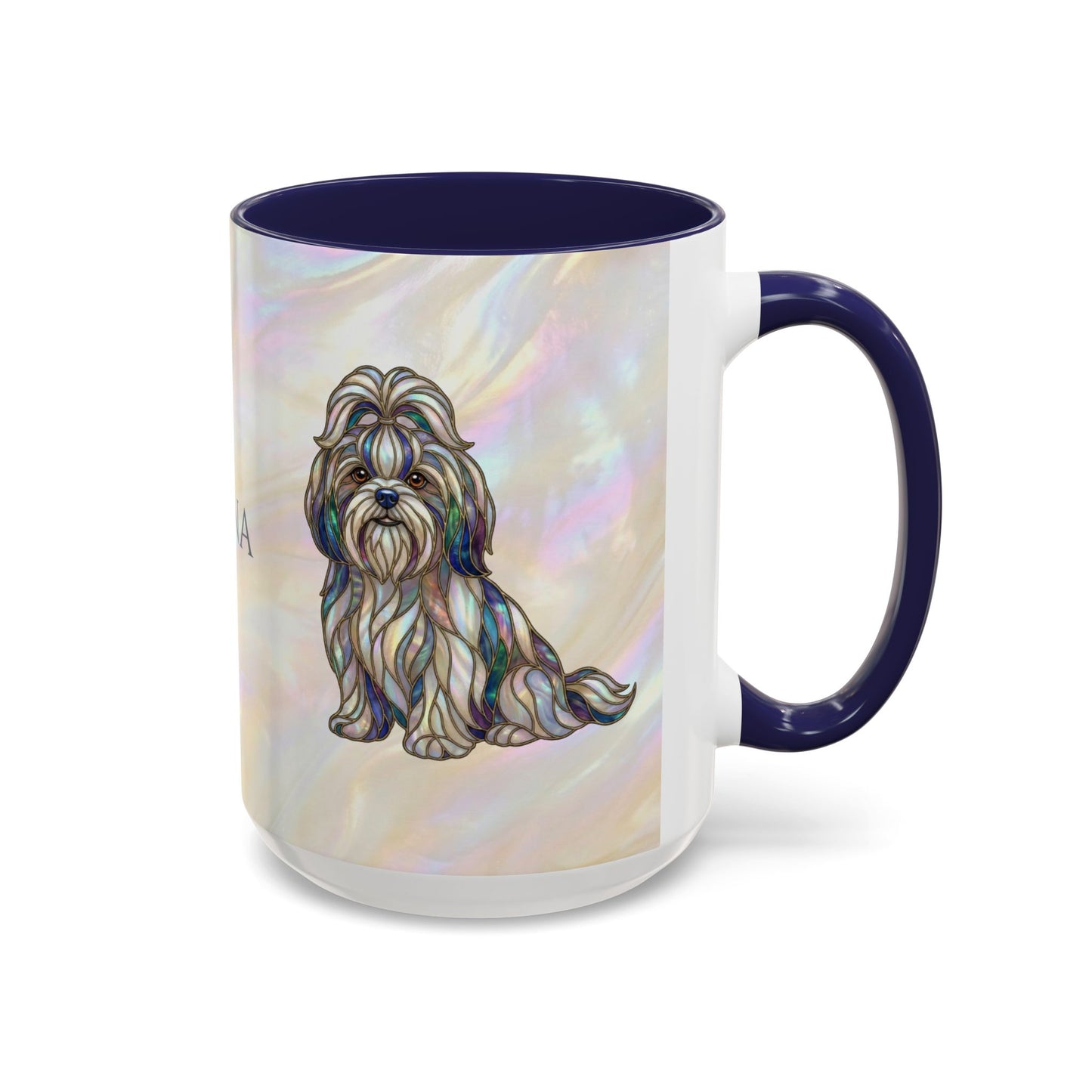 Shih Tzu Accent Coffee Mug – Stained Glass Design 11/15oz - 14647