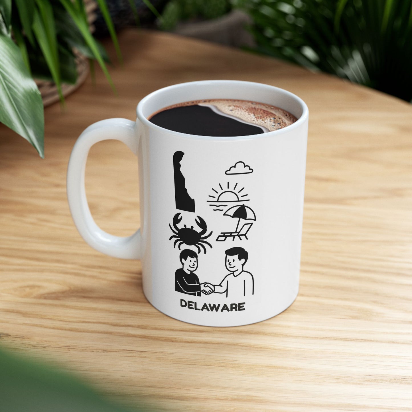 "In Delaware, we believe in good seafood, good beaches, and good neighbors." Coffee Mug - 14185