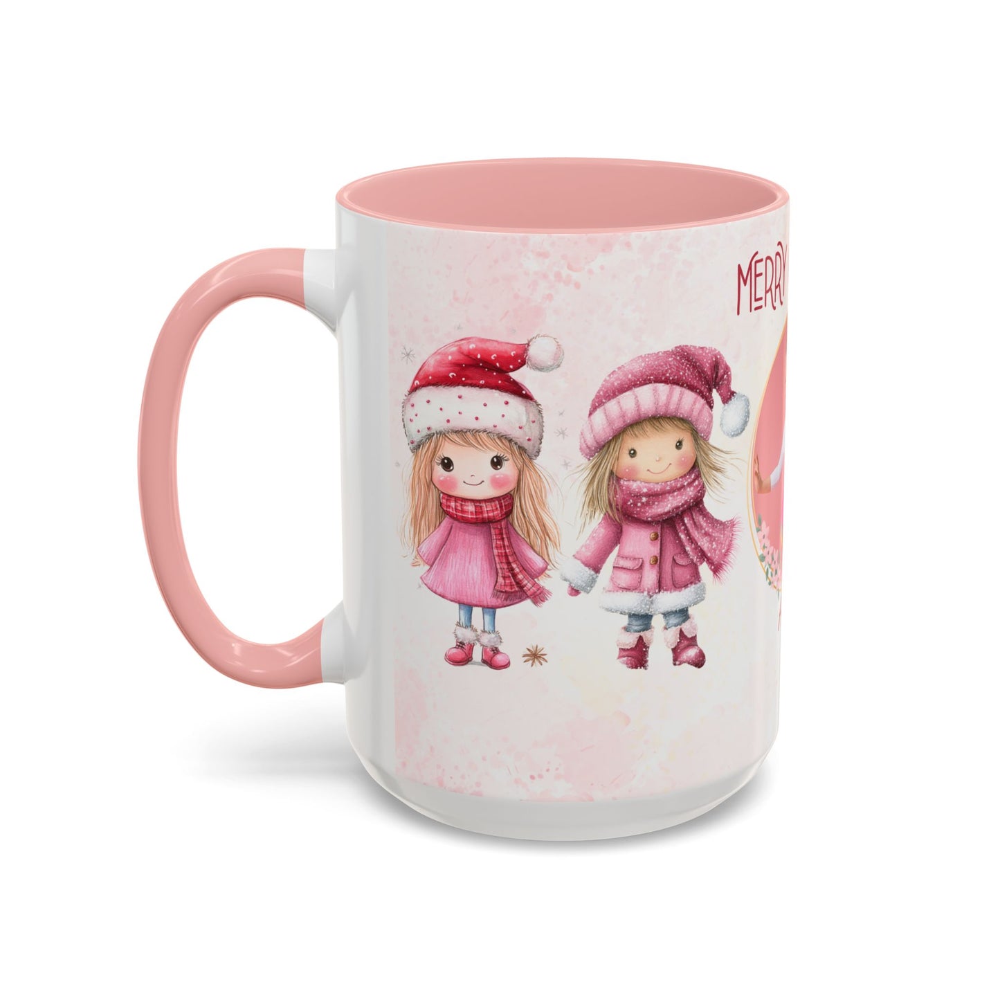 Amelia, Christmas Girl, Customizable - Accent Coffee Mug (11, 15oz) - 10144