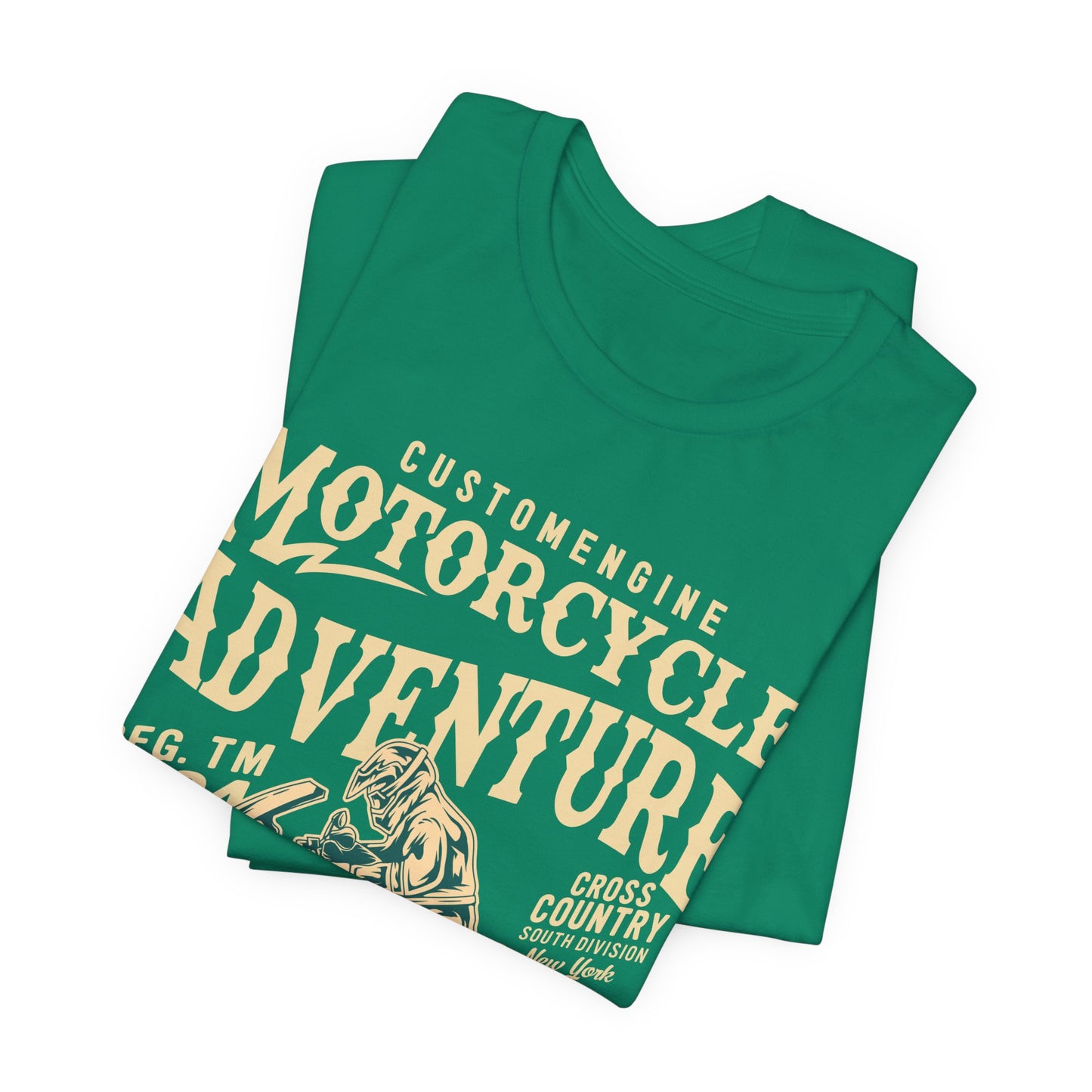Custom Engine, Motorcycle Adventure - Unisex Jersey Short Sleeve Tee - 13146