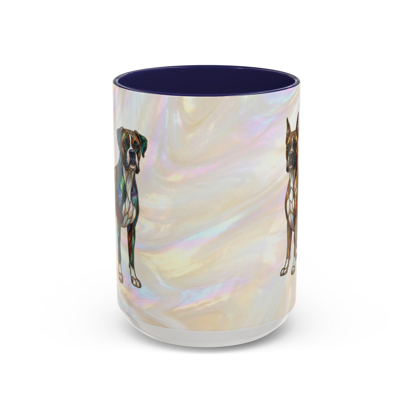Boxer Accent Coffee Mug -Stained Glass Style (11/15oz) - 14621