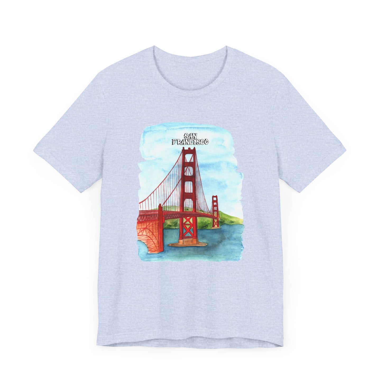 San Francisco Golden Gate Bridge Tee - Unisex Short Sleeve Jersey Shirt for Travel Lovers - 12203