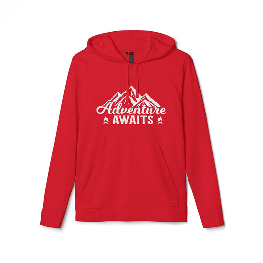 Camping: Adventure Awaits - Adidas Unisex Fleece Hoodie - 10737