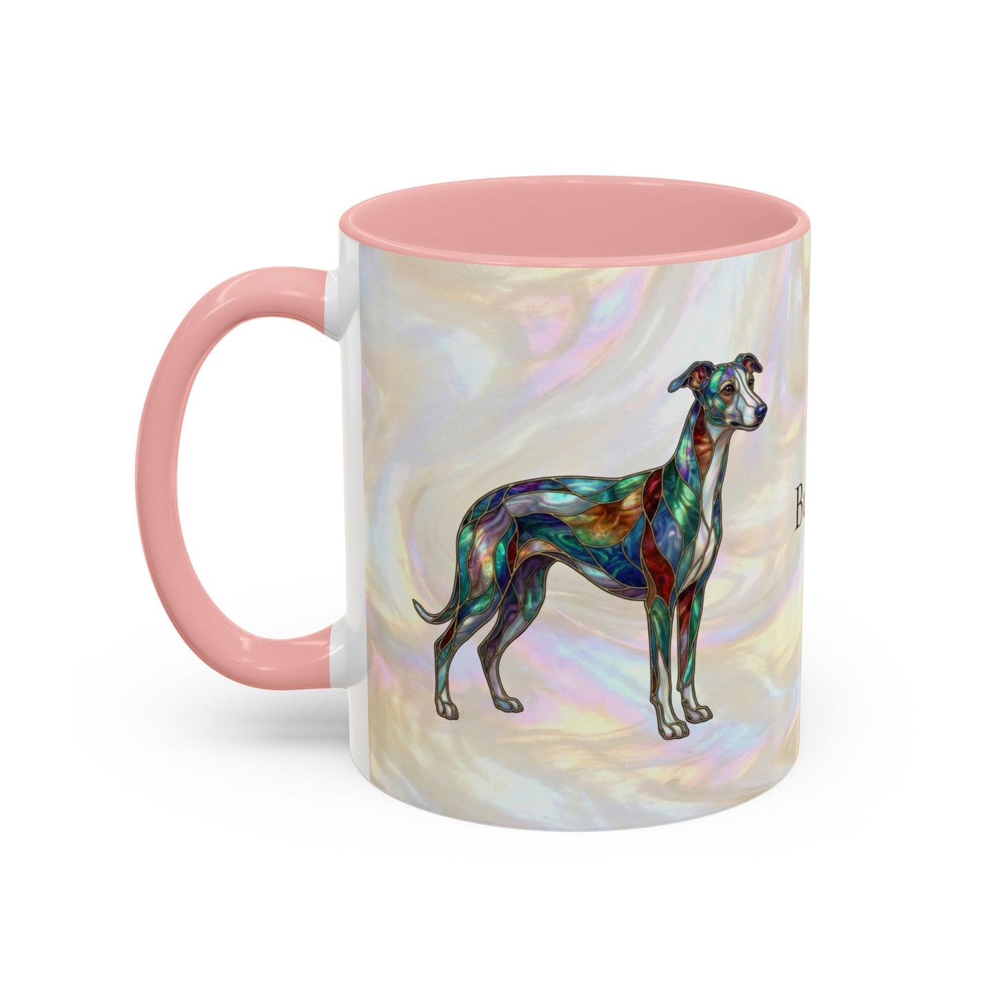 Whippet Accent Coffee Mug – Stained Glass Design 11/15oz - 14652