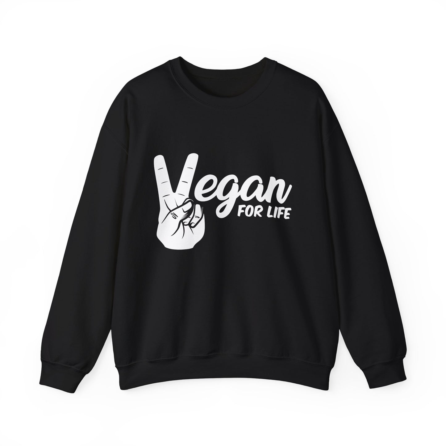 Vegan For Life - Unisex Heavy Blend™ Crewneck Sweatshirt