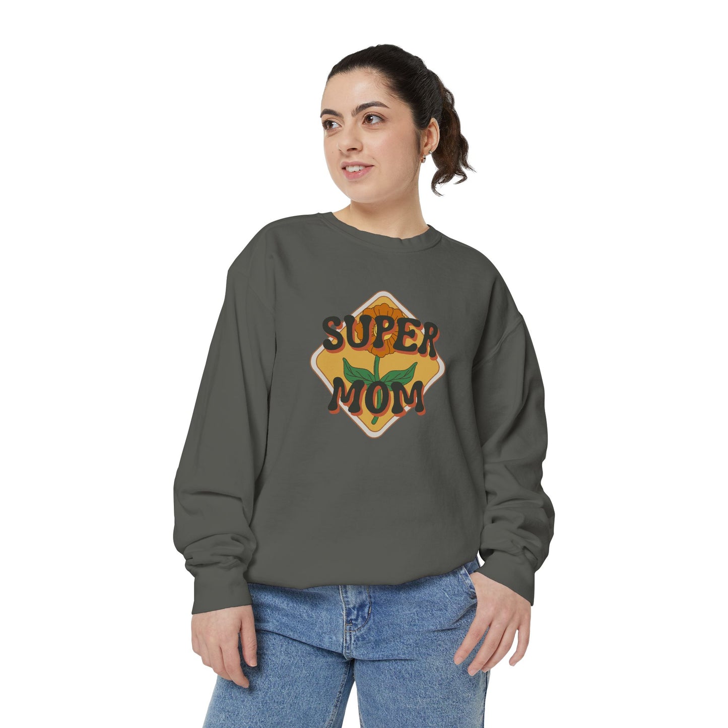 Super Mom Unisex Garment-Dyed Sweatshirt - 11888