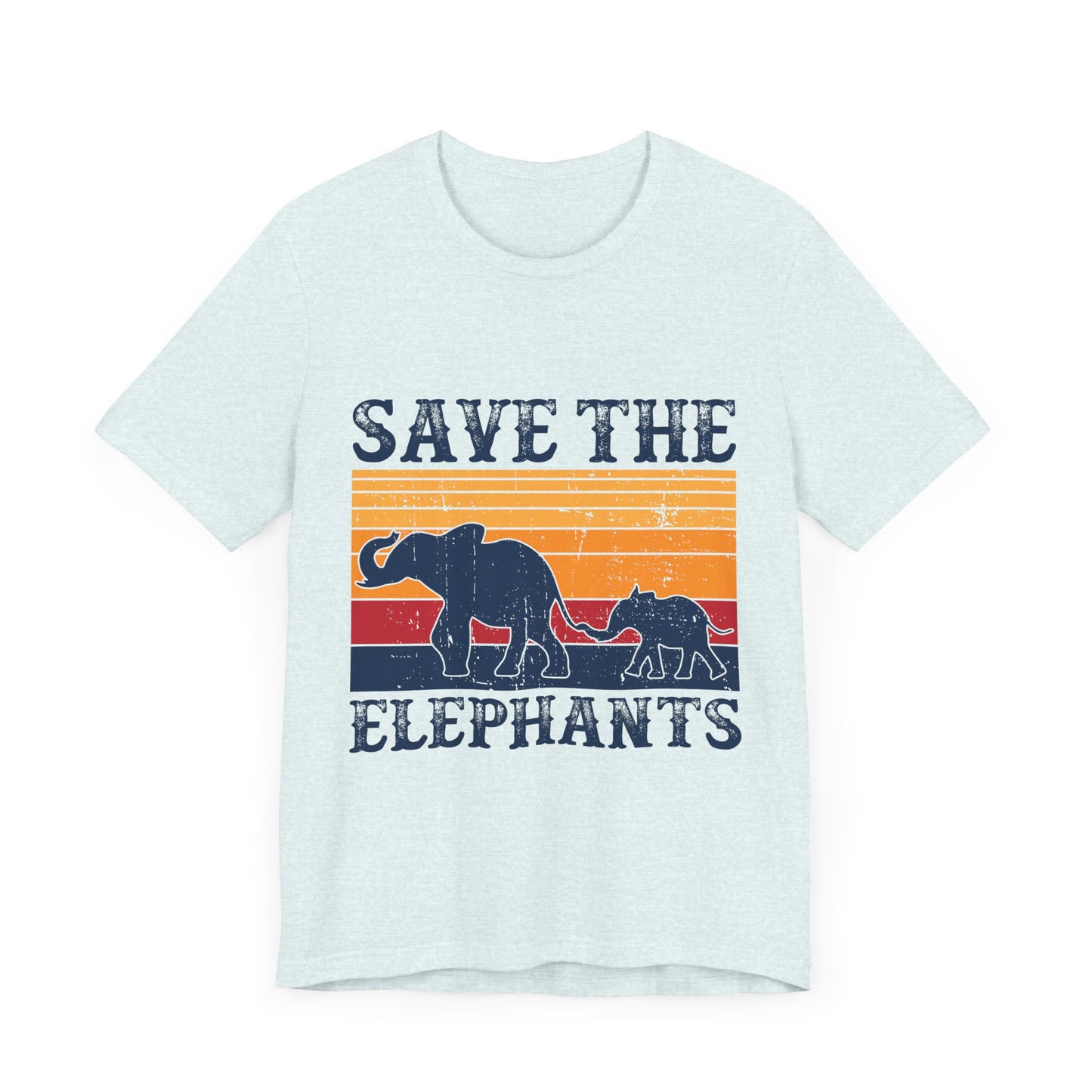 Vegan: Save The Elephants - Unisex Jersey Short Sleeve Tee - 12377