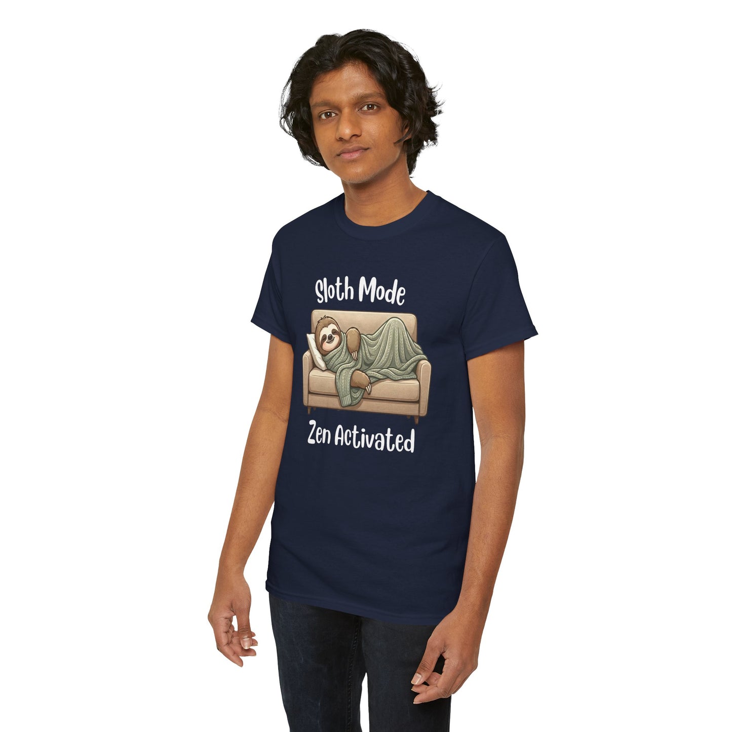 Funny Sloth T-Shirt – “Sloth Mode, Zen Activated” Cute Relaxing Tee - 14844