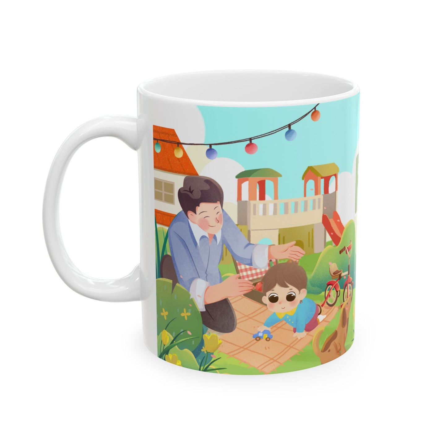 Happy Father’s Day Ceramic Mug - Celebrate Dad, Gift for Him, Father's Day Mug, Funny Dad Gifts, Unique Coffee Cup - 14066