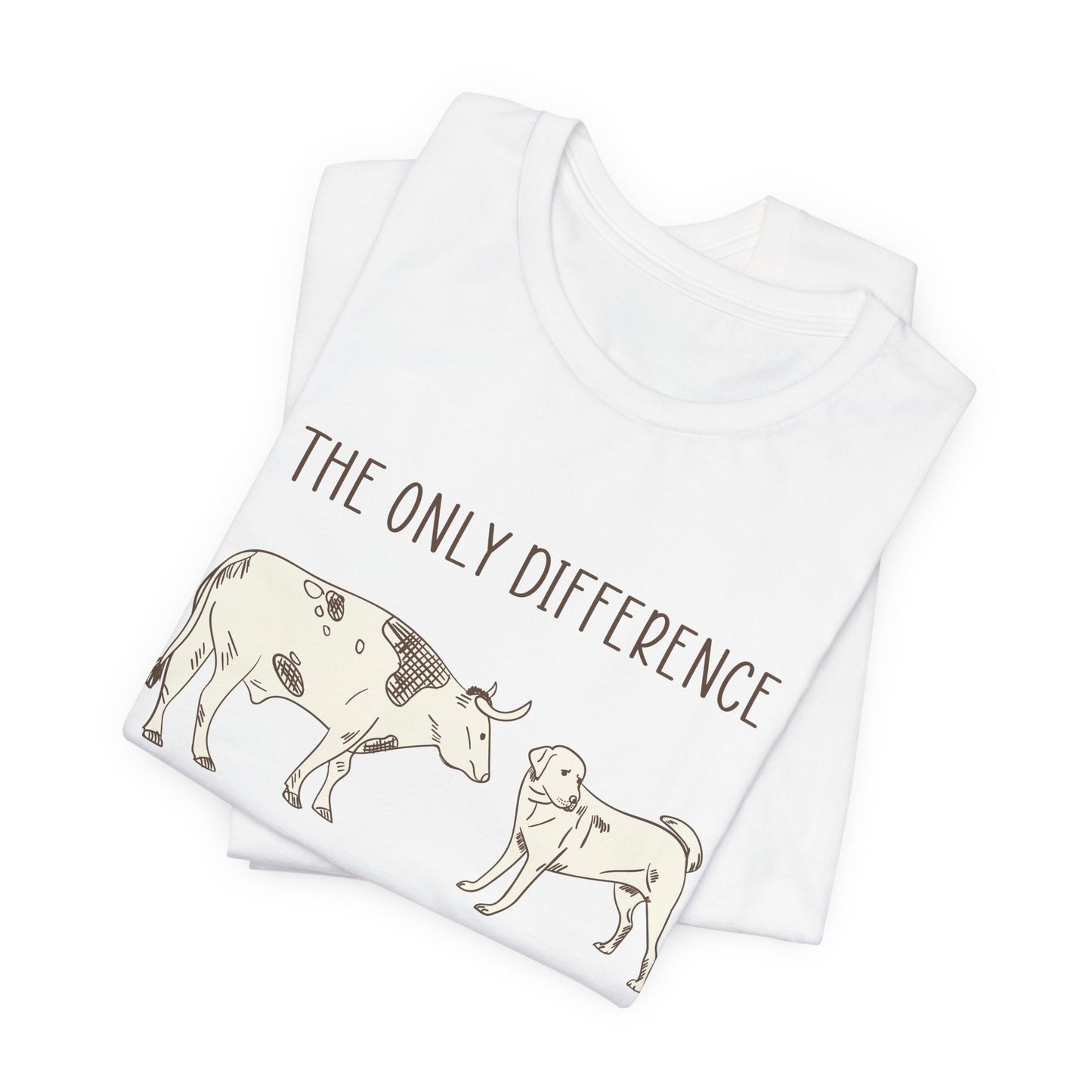 Vegan: Only Difference Is Your Perception - Unisex Jersey Short Sleeve Tee