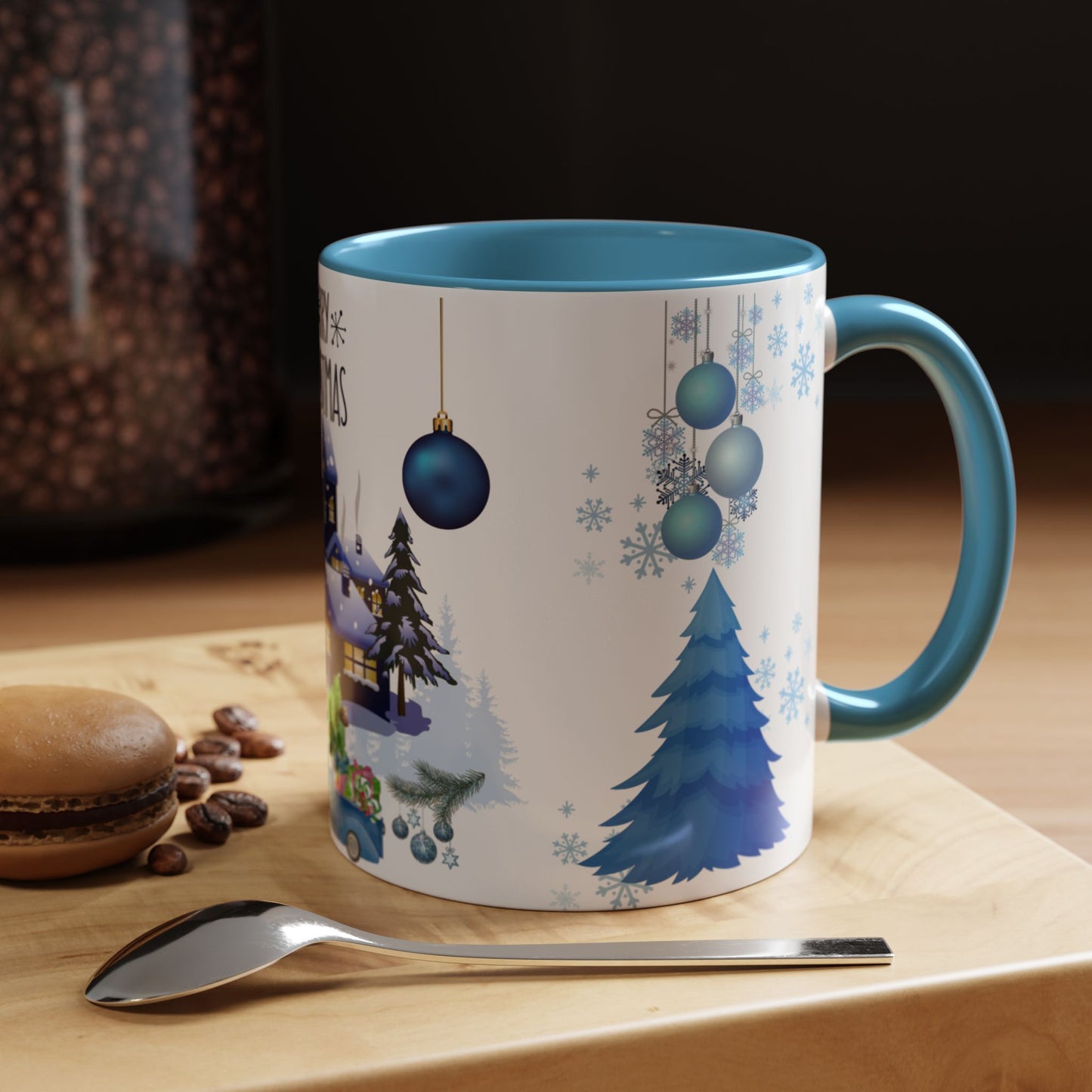 Blue Christmas - Accent Coffee Mug (11, 15oz)