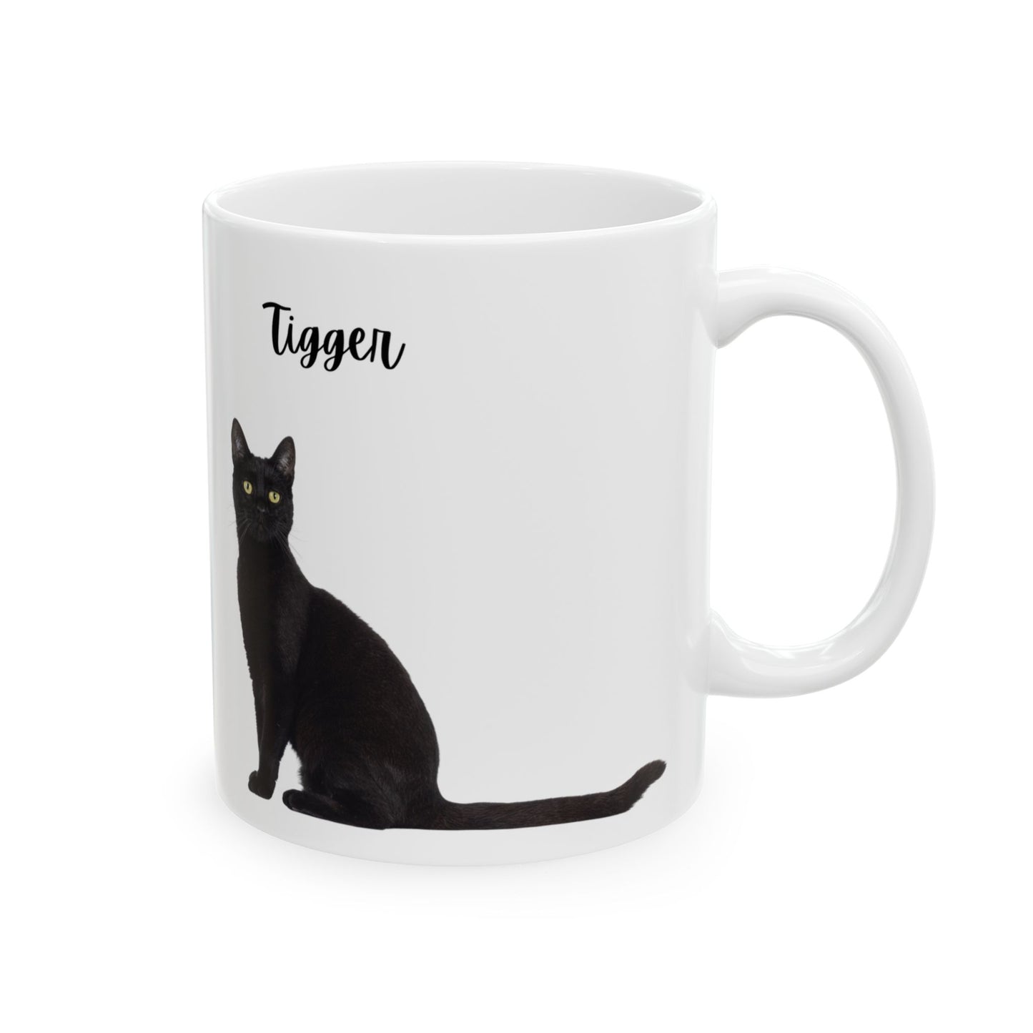 Black Cat Ceramic Mug - Perfect Gift for Cat Lovers, Cute Pet Mug, Funny Kitchen Decor, Coffee Lovers' Favorite - 14197