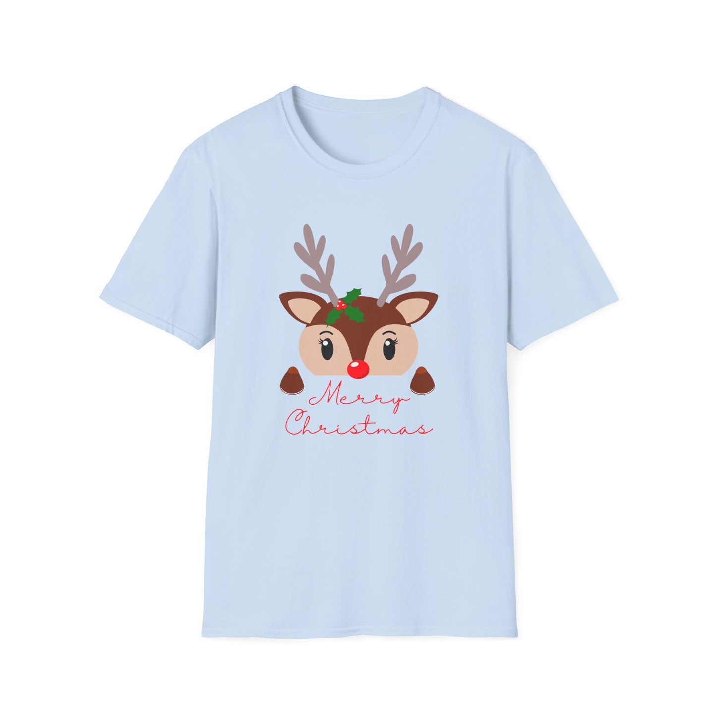 Reindeer, Merry Christmas - Unisex Softstyle T-Shirt