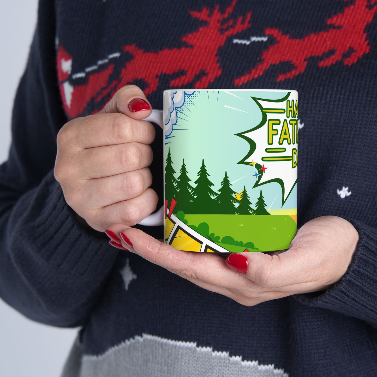 Happy Father's Day Ceramic Mug | Gift for Dad | Custom Coffee Cup for Father - 14060