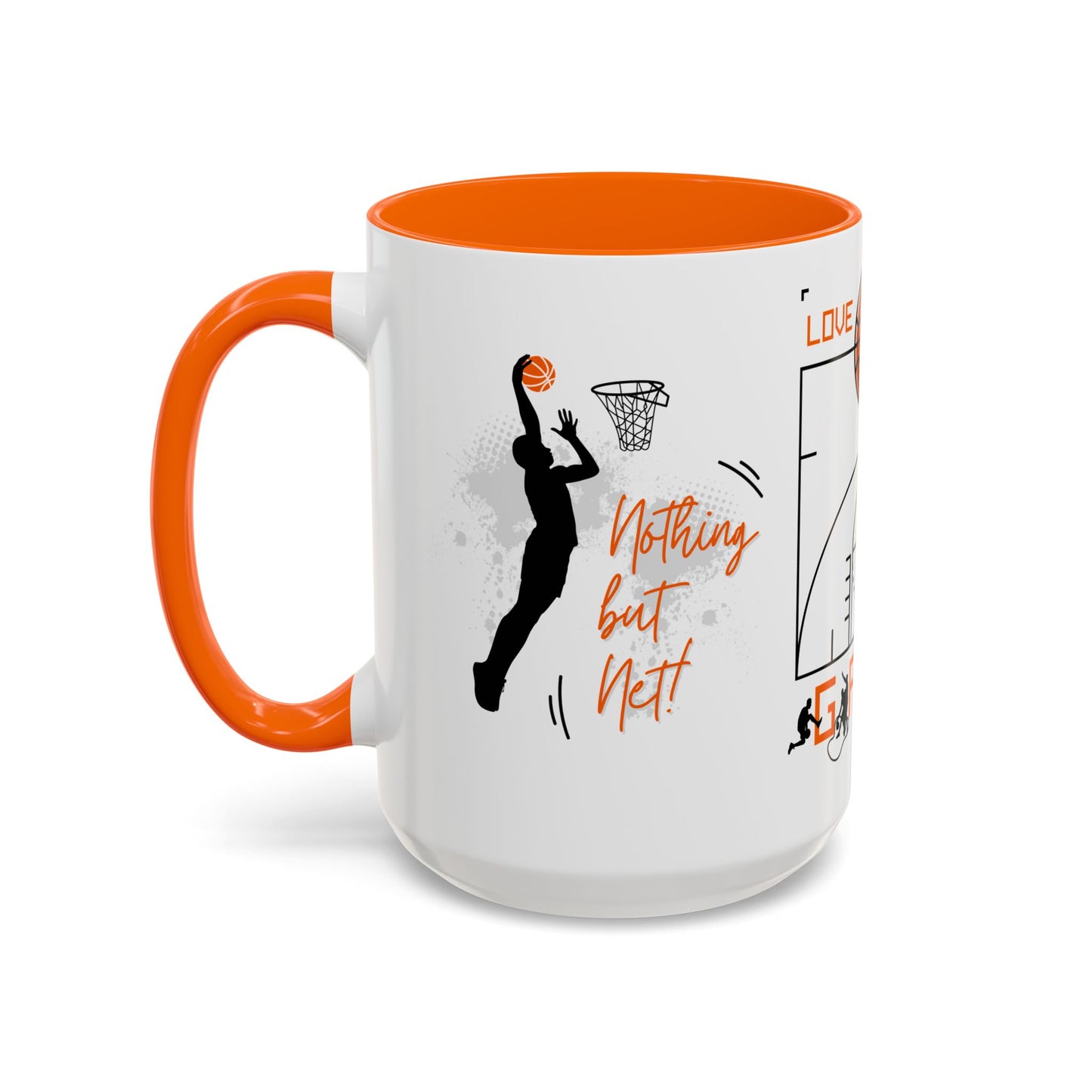 Love This Game, Basketball - Accent Coffee Mug (11, 15oz) - 10718