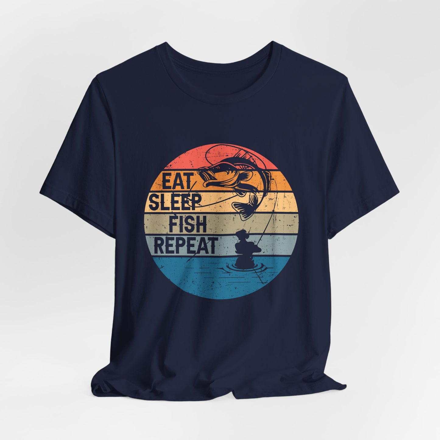 Fishing: Eat, Sleep, Fish, Repeat - Unisex Jersey Short Sleeve Tee - 14048