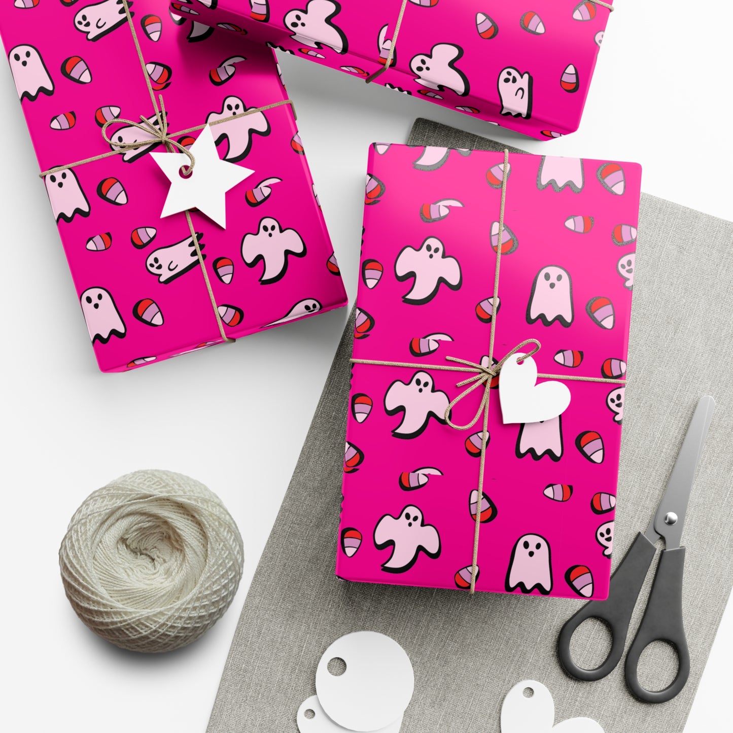 Pink Ghost - Gift Wrap Papers - 13849