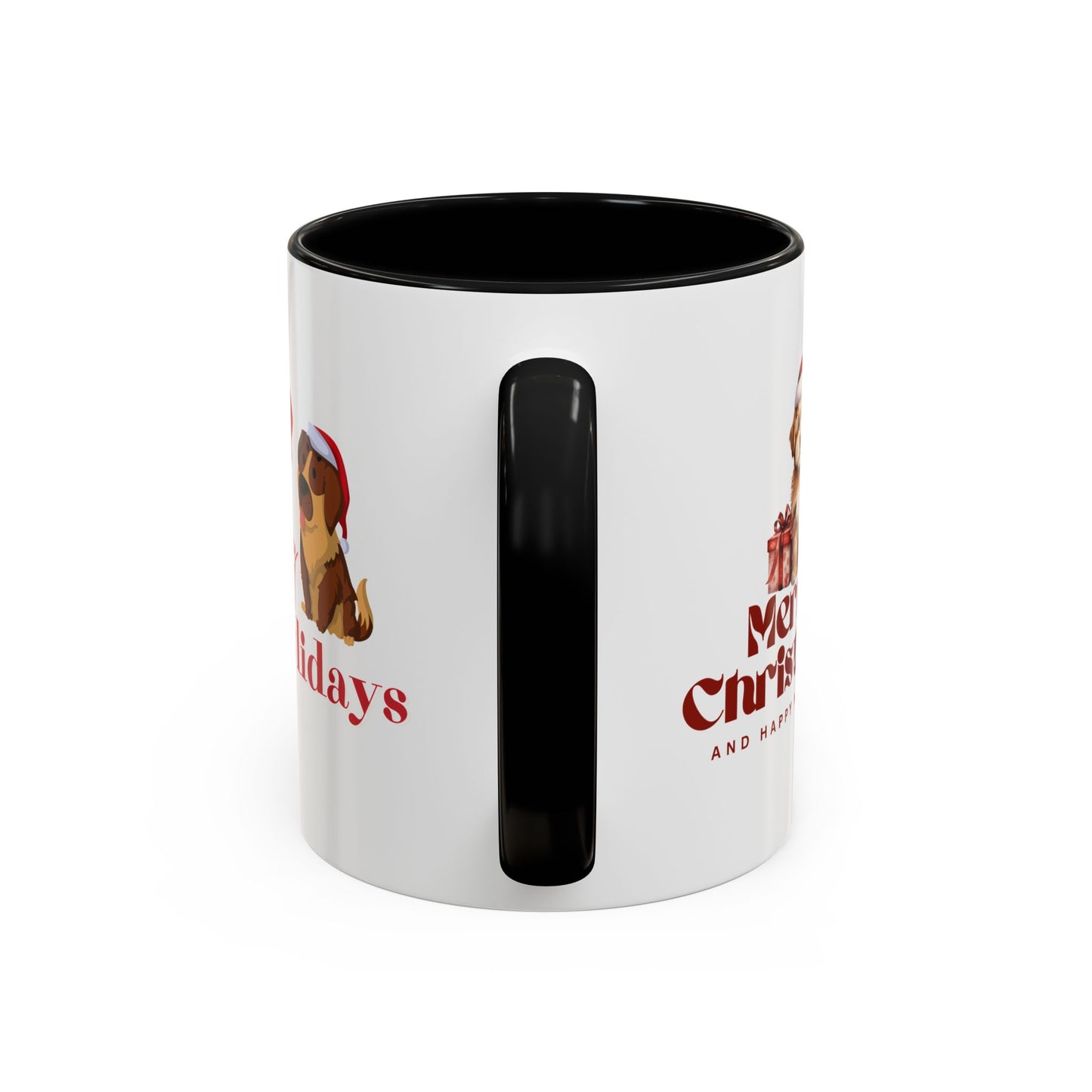 Dogs, Merry Christmas - Accent Coffee Mug (11, 15oz)