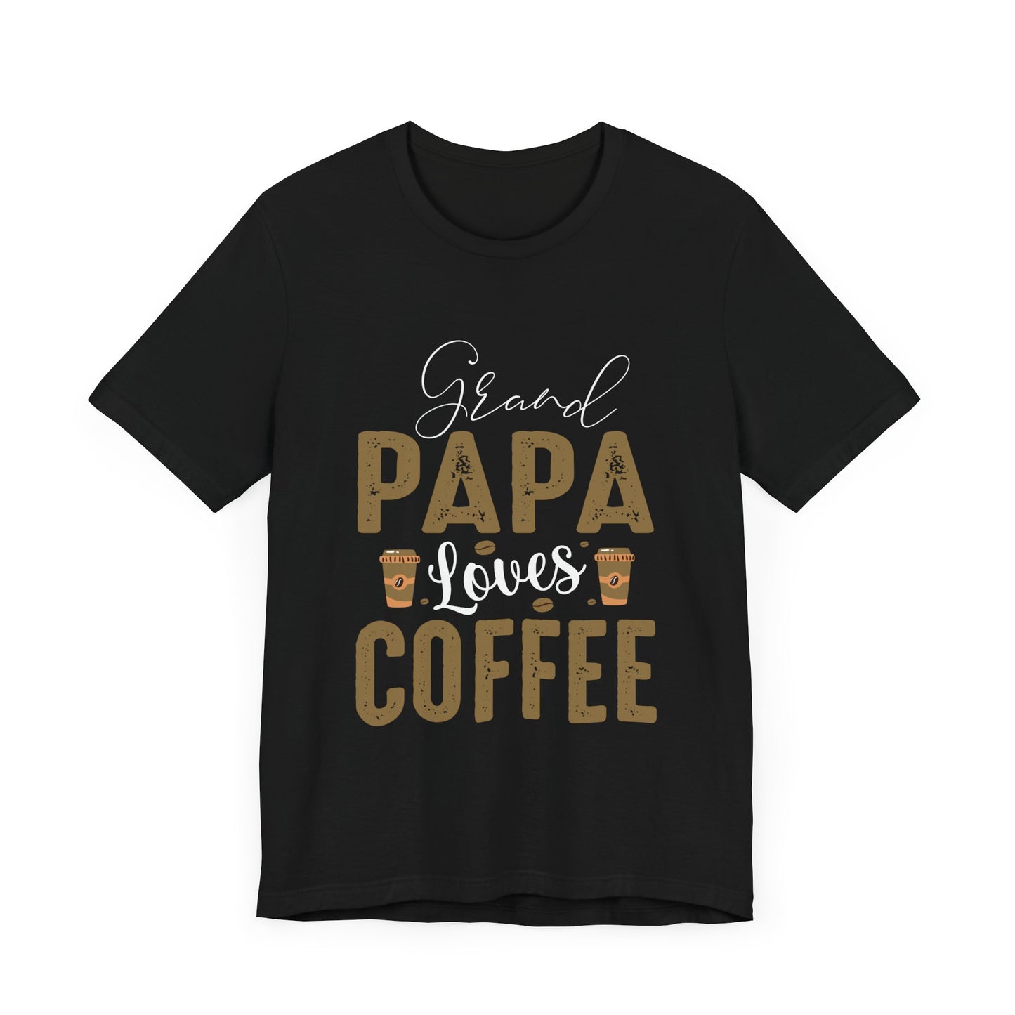 Grand Papa Loves Coffee - Unisex Jersey Short Sleeve Tee