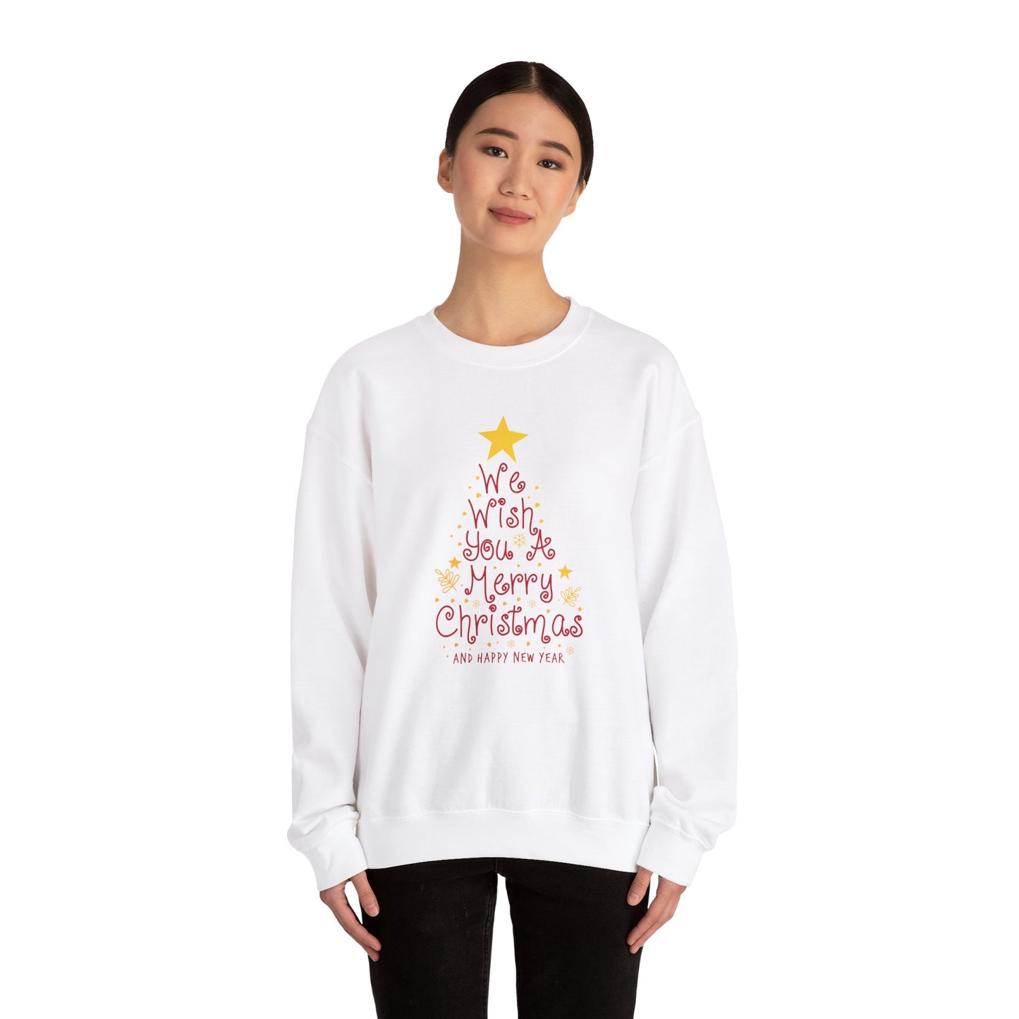 We Wish You A Merry Christmas, Happy New Year - Unisex Heavy Blend™ Crewneck Sweatshirt - 10236